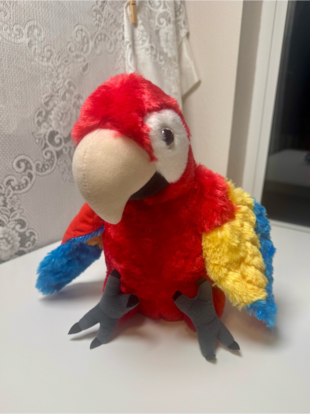 Wild Republic Colorful Europe Plush Parrot Toy - 11 inches tall - Picture 3 of 5